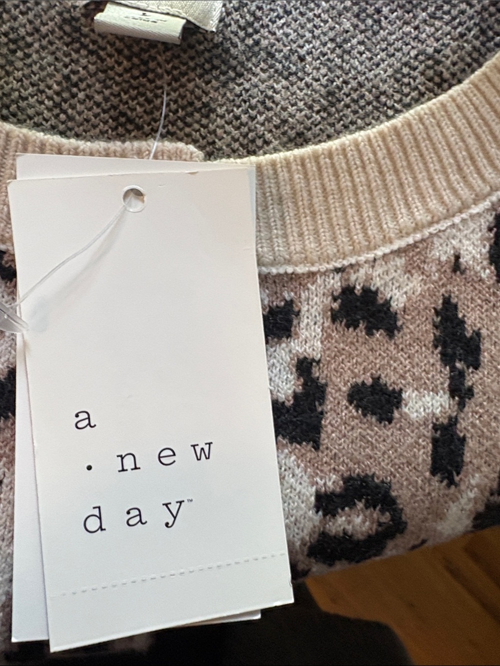 a new day Beige and Black Leopard-Print Cardigan - Picture 8 of 11